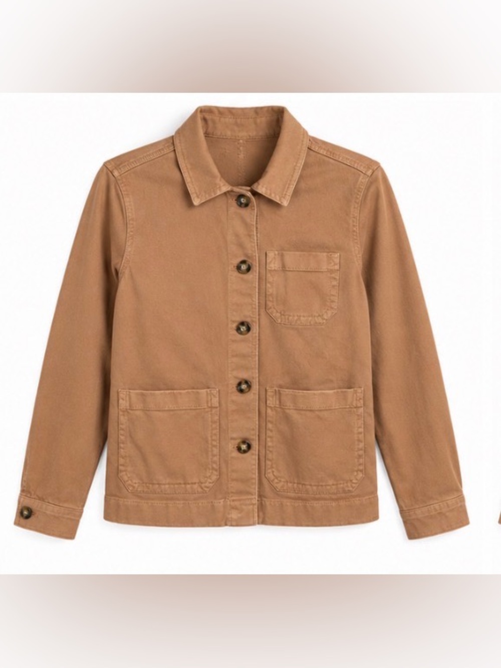 Quince organic comfort stretch chore jacket XS gorpcore tobacco utility workwear